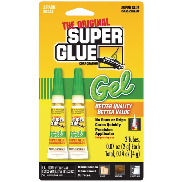 The Original SuperGlue(R) SGG22-12 Thick-Gel Super Glue Tube (Double Pack)