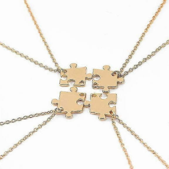 Necklace For Best Friends 4-pack Gold_Lucky_B