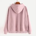 thumbnail image 4 of Femmes Automne Hiver Pull à Capuche Manches Longues Couleur Unie Pull-Over en Vrac, 4 of 7
