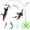 Green, variant on Interactive Cat Toy with 360° Feather Wand, Automatic Motion-Activated Self-Play Toy for Indoor Cats, USB Rechargeable with Suction Cup Base