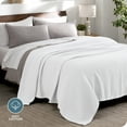 thumbnail image 3 of Bare Home Waffle Blanket - 100% Cotton - Lightweight & Breathable - Twin/Twin XL, White, 3 of 8