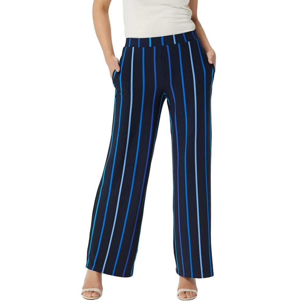 Susan Graver - Susan Graver Womens Printed Liquid Knit Pull-On Pants ...