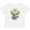 thumbnail image 3 of Inktastic He is Risen Floral Print Cross with Beautiful Flowers Boys or Girls Baby T-Shirt, 3 of 5