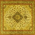 thumbnail image 1 of Ahgly Company Indoor Square Medallion Yellow Traditional Area Rugs, 5' Square, 1 of 4