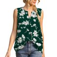thumbnail image 1 of Gibobby Blusa de verano para mujer Camisa informal Sin mangas Top con cuello en V Camisa plisada informal Camiseta sin mangas de color sólido(Verde,M), 1 of 5