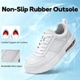 thumbnail image 3 of AMOX Non Slip Work Shoes for Men Food Service Slip Resistant Sneakers Casual Comfortable with Cushioning for Chef Kitchen Restaurant Walking White, 3 of 8