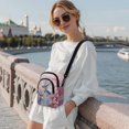 thumbnail image 2 of Xixirimido Small Sling Bag for Women Crossbody Bags Fanny Pack Chest Bag for Travel, Hummingbird Pink Cherry Blossom, 2 of 7