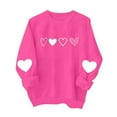 thumbnail image 6 of Royisotas Womens Valentine's Day Pullover Sweatshirts Heart Print Sweater Tops Long Sleeve Crewneck Shirts Fashion Loose Blouse Ladies Sweatshirts, 6 of 10