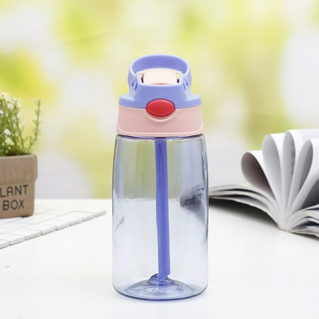 

480ml Plastic Water Bottle with Flexible Handle One Button Open Straw Bottle