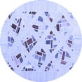 thumbnail image 1 of Ahgly Company Indoor Round Solid Blue Modern Area Rugs, 5' Round, 1 of 4