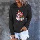 thumbnail image 3 of Mujeres Otoño Invierno Suelto Festvial Impresión Crop Workout Manga larga Sudadera con capucha Tops Pullover Blusa Fridja  bvmnju6160, 3 of 6