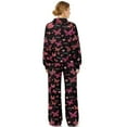thumbnail image 2 of SCRAWLGOD Valentine's Day Decor Heart Butterfly Spot Print Pink Black Women 2 Piece Outfits Fall Sweatsuits Turtleneck Sweatshirt Wide Leg Sweatpants Lounge Sets Comfy Fashion Pullover Tracksuit, S, 2 of 7