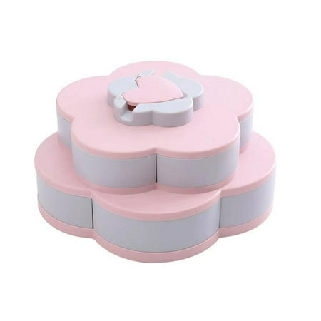 

1PC Double-layer Multi-grid Candy Box with Phone Holder Candy Container (Pink)