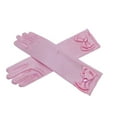 thumbnail image 2 of D-GROEE 1 Pair Gloves Princess Dress Up Long Gloves Shiny Silky Satin Gloves for Kids Party, Wedding, Formal Pageant, Ages 3 to 8 Years Old, 2 of 7