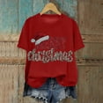 thumbnail image 2 of UngA Women's Christmas Shirts Merry Christmas T-Shirt Xmas Tree Casual Short Sleeve Tee Tops Christmas T-Shirts for Women Red,XXXL, 2 of 6