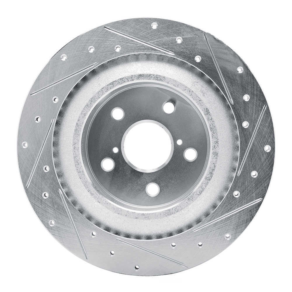 Dynamic Friction Company 631-75059L DFC Brake Rotor - Drilled And Slotted - Silver