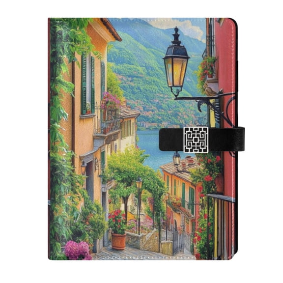 Premium Faux Leather Notebook - Refillable, Multi-Functional Organizer, 23.3x17cm, All-Season Use,Houses