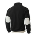 thumbnail image 5 of gbyLJF Men's Long Sleeve Pullover Shirts Half-button Stand Up Collar Sweatshirt Winter Slim Fit Fleece Blouse Sweaters, 5 of 9