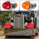 thumbnail image 3 of 2Pcs 12V 34LED Double Face Watermelon Lights With Reflector Red And Yellow Lens LED Turn Signal Fender Lights For Truck Trailers, 3 of 5
