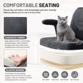 thumbnail image 5 of Criss Cross Chair with Flip-up Armrests, Wide Cross Legged Office Chair, Fabric Ergonomic Desk Chair with Wheels, Lumbar Support, Swivel Vanity Chair for Home Office, Bedroom, Study, 5 of 8