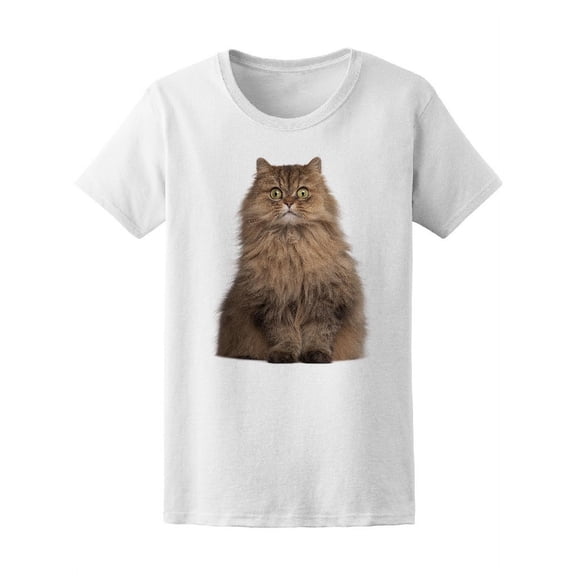 Beautiful Persian Cat T-Shirt Women -Image by Shutterstock, Female Small