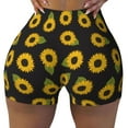 thumbnail image 2 of Fotbe Sunflowers Shorts Sin Costuras – Shorts Deportivos de Cintura Alta para Mujer, Elásticos para Gimnasio, Yoga, Running o Ciclismo-Medium, 2 of 8