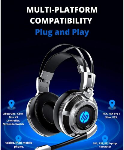 Buy Hp Wired Stereo Gaming Headset With Mic For Ps4 Xbox One Nintendo Switch Pc Mac Laptop Over Ear Headphones Ps4 Headset Xbox One Headset And Led Light Online In Italy