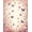 Pink, Pattern 2, variant on Flatwoven High Traffic Area Rug, Art Nouveau Floral Scrolls with Graceful Butterfly Silhouettes, Non Slip, Stain Resistant, Washable Area Rugs for Living Room, Bedroom(Beige, 2X3)