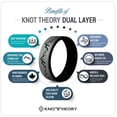 thumbnail image 4 of Dark Silver Dual Layer Breathable Silicone Ring 6mm Bandwidth, 4 of 4