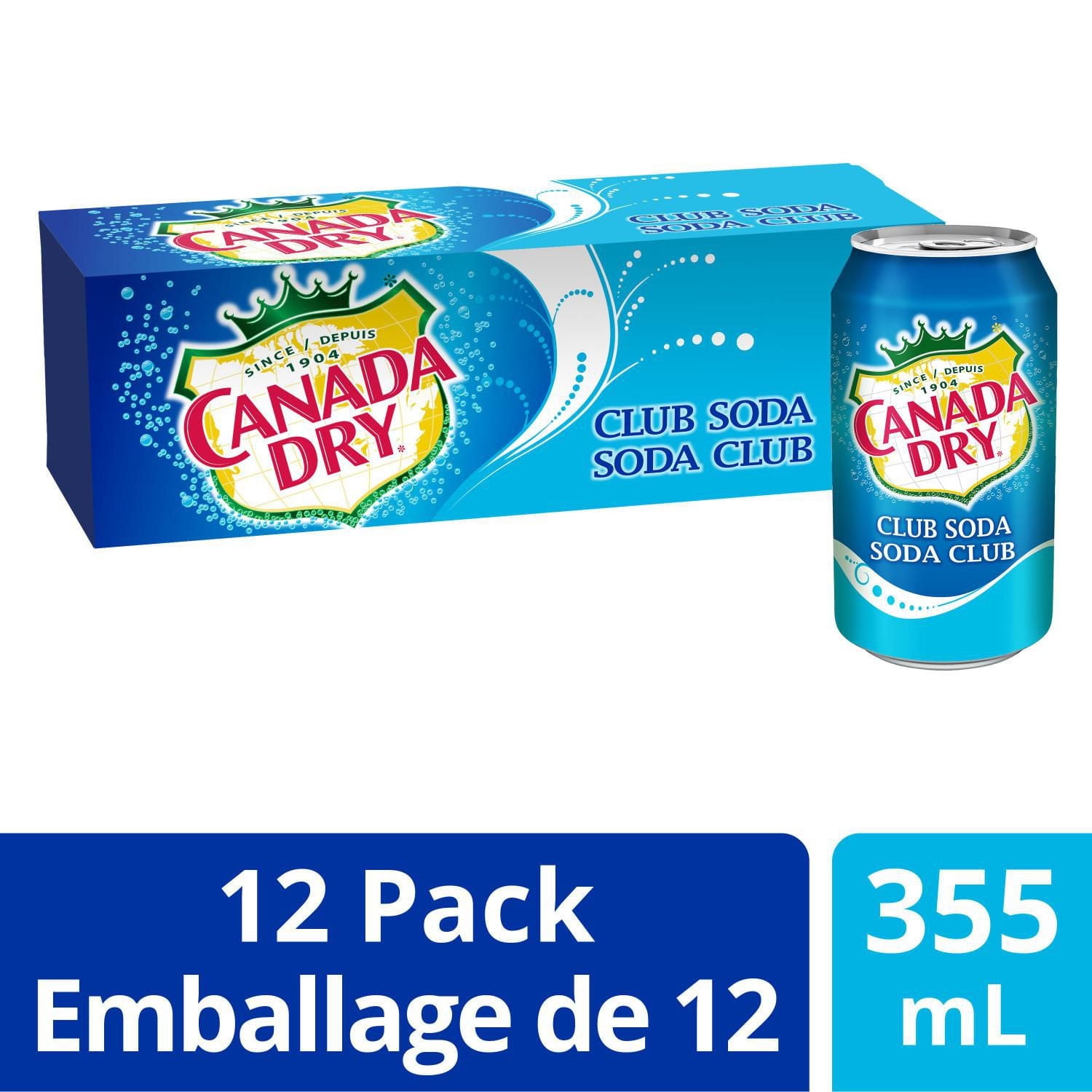 Canada Dry Club Soda, 12ct/355 ml