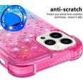 thumbnail image 2 of Compatible with iPhone 14 Pro Max Case with Kickstand Gradient Sparkle Glitter Flowing Liquid Quickstand Series Bling Soft TPU Bumper Shockproof Protective Phone Case for Women Girls PinkBlue, 2 of 7