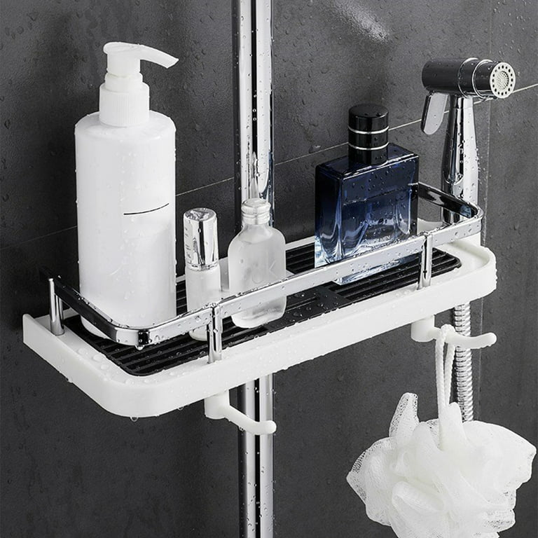 2pcs Corner Shower Shelves, Stainless Steel Bathroom Storage Rack, Adhesive  Shower Shelf For Inside Shower, Shampoo Shower Gel Holder For Shower Wall