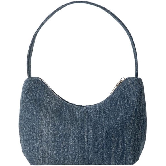 Kukuzhu Denim Tote Bag Women Canvas Chic Elegant Casual Small Shoulder Bag