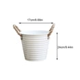 thumbnail image 3 of Galvanized Planters Rope Tin Flower Pot Gardening Portable Baby, 3 of 6