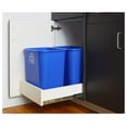 thumbnail image 3 of TiaGOC 7 Gallon / 28 Quart Space Saving Recycling Bin, Fits Under Desk and Small, Narrow Spaces in , Kitchen, Home Office, and Dorm, Easy to Clean, (Pack of 2), Recycle Blue, 3 of 3