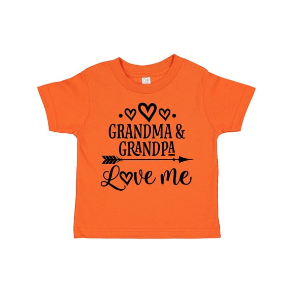 Inktastic Grandma Grandpa Love Me Arrow Boys or Girls Toddler T-Shirt