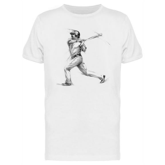 Hitter Sketch T-Shirt Men -Image by Shutterstock, Male x-Large