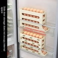 thumbnail image 3 of Egg Holder for Fridge,4 Tiers Rolling Egg Dispenser,Space-Saving Egg Dispenser Holder,30 Eggs Egg Rack Large Capacity Egg Dispenser for Refrigerator (Transparent), 3 of 5
