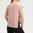 thumbnail image 4 of SAWOBUUN Womens Side Tie Cropped Tank Tops Summer Oversized Sleeveless Casual Loose Fit Boxy Basic Tees, 4 of 8