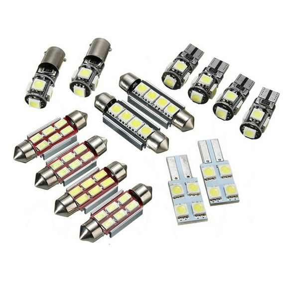 1 Set/14 Pcs Super Bright Xenon White LED Car Interior Light 6000K