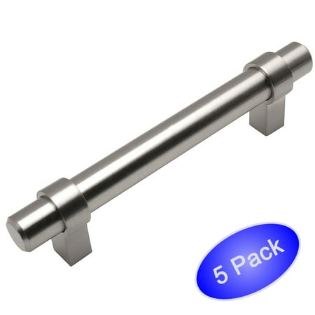 96mm Cc Stainless Steel Bar Cosmas® 161-96SN Satin Nickel Euro Style Cabinet Bar Handle Pull - 3-3/4