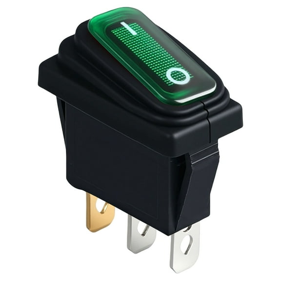 Waterproof IP65 Small Toggles Switches 250V 16A Black Rectangular Designs