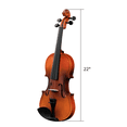 thumbnail image 5 of Tcbosik 3/4 Violin Set for Beginners, Fiddle Kit with Case, Acoustic Violin with Bow, Rosin, Tuner, Strings, Tone Marks and Shoulder Rest, Natural, 5 of 8