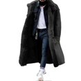 thumbnail image 1 of Plus Size Men's Thick Fur Winter Coat Mid Length Warm Outwear, 1 of 4