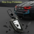 thumbnail image 5 of Alloy Metal Key Fob Cover,2 Pack Compatible with BMW 2 5 6 7 Series X1 X2 X3 X5 X6 Remote Keyless Entre Key Fob,Armor TPU Key Fob Skin Case Protector Jacket with Keychain, 5 of 7