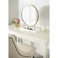 thumbnail image 3 of Kate and Laurel Maxfield Round Tabletop Mirror, White/Gold 18x22, 3 of 10