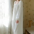 thumbnail image 7 of Women'S Ladies Spring And Autumn Style Nightgown Thin Cotton Long Style Vintage French Loose Fitting Plus Size Maternity Wind Long Sleeved Sleepwear, 7 of 7