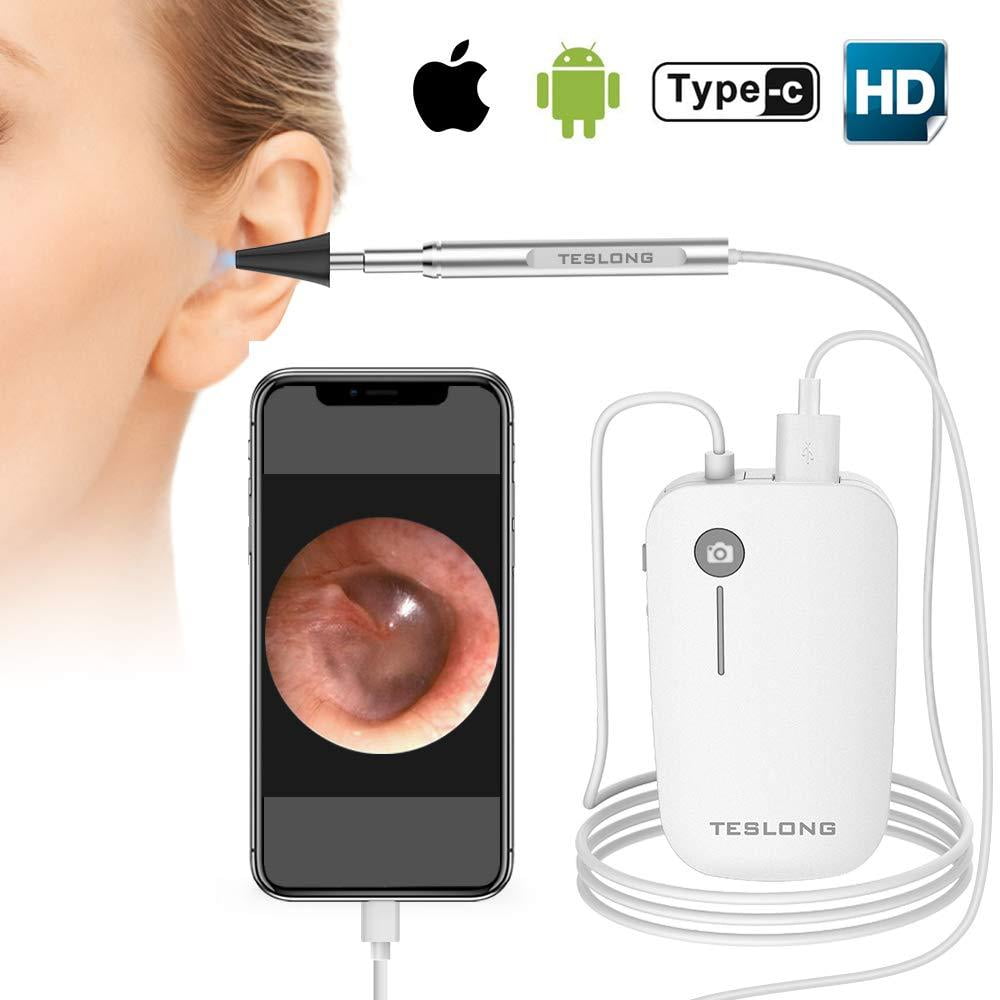 Teslong Otoscope iPhone, 4.3mm HD Inspection Camera, Ear Microscope, 6