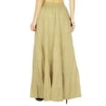 thumbnail image 5 of Phagun Women's Long Skirt Bohemian Gypsy Tiered Cotton Maxi Skirt Beach Wear, 5 of 7