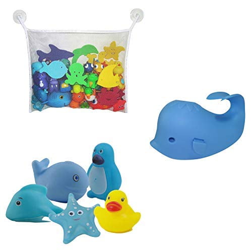 Aurelie Live Well Faucet Cover Baby (Blue Whale) & Bath Toy Organizer